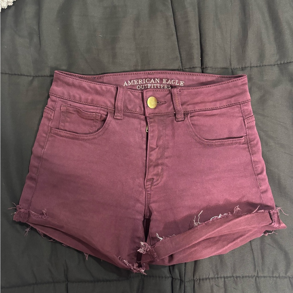 American Eagle Outfitters Jean Shorts Distressed Hem